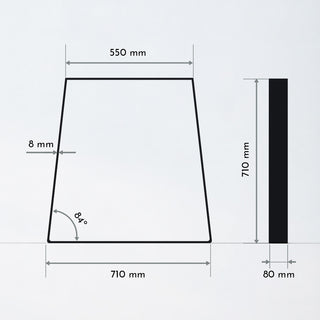 Medidas estándar de la pata trapezoidal nordikhaus